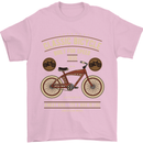 Bike Built for Speed Cycling Bicycle Mens T-Shirt Cotton Gildan Light Pink
