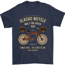 Bike Built for Speed Cycling Bicycle Mens T-Shirt Cotton Gildan Navy Blue