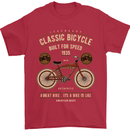 Bike Built for Speed Cycling Bicycle Mens T-Shirt Cotton Gildan Red