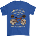 Bike Built for Speed Cycling Bicycle Mens T-Shirt Cotton Gildan Royal Blue