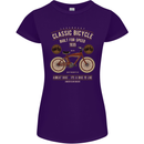 Bike Built for Speed Cycling Bicycle Womens Petite Cut T-Shirt Purple