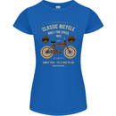 Bike Built for Speed Cycling Bicycle Womens Petite Cut T-Shirt Royal Blue