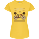 Bike Built for Speed Cycling Bicycle Womens Petite Cut T-Shirt Yellow