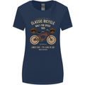 Bike Built for Speed Cycling Bicycle Womens Wider Cut T-Shirt Navy Blue