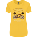 Bike Built for Speed Cycling Bicycle Womens Wider Cut T-Shirt Yellow
