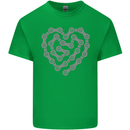 Bike Heart Chain Cycling Biker Motorcycle Mens Cotton T-Shirt Tee Top Irish Green
