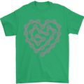 Bike Heart Chain Cycling Biker Motorcycle Mens T-Shirt Cotton Gildan Irish Green