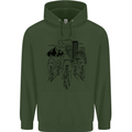 Bike Ride Cycling Cyclist Bicycle Road MTB Childrens Kids Hoodie Forest Green