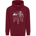 Bike Ride Cycling Cyclist Bicycle Road MTB Childrens Kids Hoodie Maroon