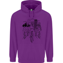 Bike Ride Cycling Cyclist Bicycle Road MTB Childrens Kids Hoodie Purple