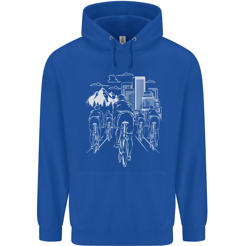 Bike Ride Cycling Cyclist Bicycle Road MTB Childrens Kids Hoodie Royal Blue