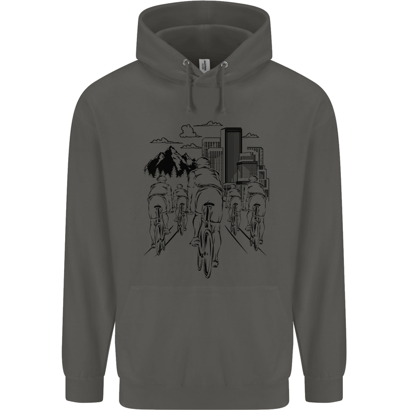 Bike Ride Cycling Cyclist Bicycle Road MTB Childrens Kids Hoodie Storm Grey