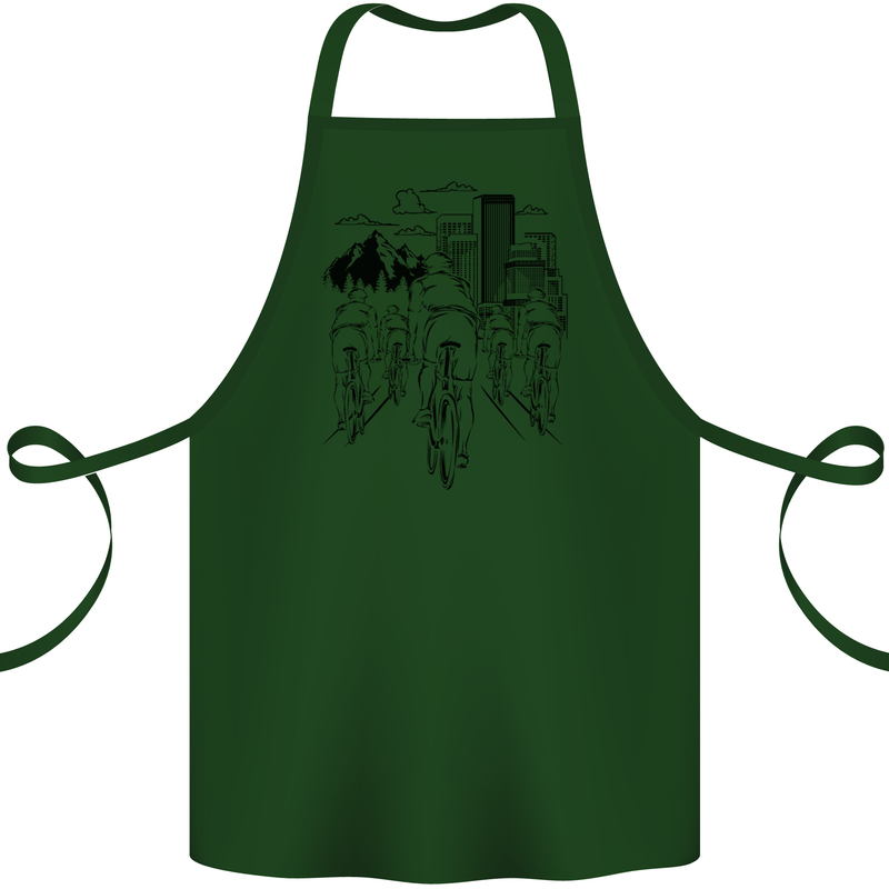 Bike Ride Cycling Cyclist Bicycle Road MTB Cotton Apron 100% Organic Forest Green