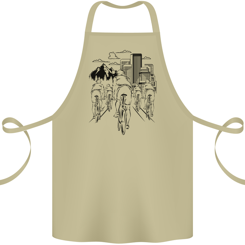 Bike Ride Cycling Cyclist Bicycle Road MTB Cotton Apron 100% Organic Khaki