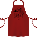 Bike Ride Cycling Cyclist Bicycle Road MTB Cotton Apron 100% Organic Maroon