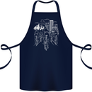 Bike Ride Cycling Cyclist Bicycle Road MTB Cotton Apron 100% Organic Navy Blue
