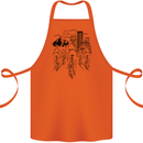Bike Ride Cycling Cyclist Bicycle Road MTB Cotton Apron 100% Organic Orange