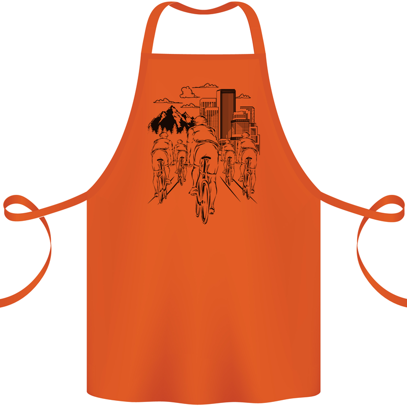 Bike Ride Cycling Cyclist Bicycle Road MTB Cotton Apron 100% Organic Orange