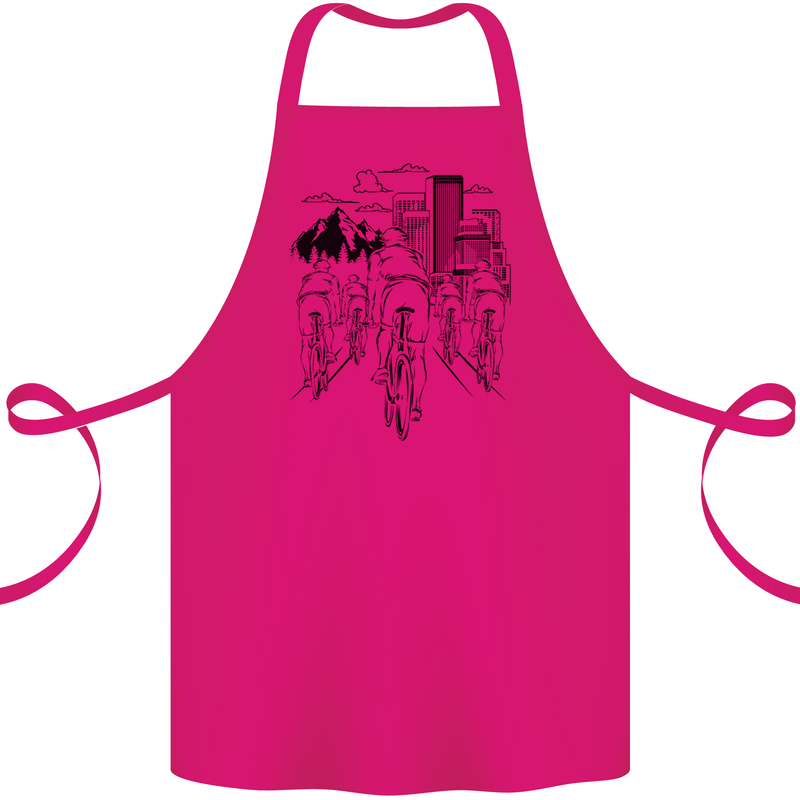 Bike Ride Cycling Cyclist Bicycle Road MTB Cotton Apron 100% Organic Pink