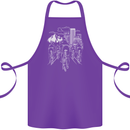 Bike Ride Cycling Cyclist Bicycle Road MTB Cotton Apron 100% Organic Purple