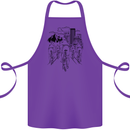 Bike Ride Cycling Cyclist Bicycle Road MTB Cotton Apron 100% Organic Purple