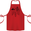 Bike Ride Cycling Cyclist Bicycle Road MTB Cotton Apron 100% Organic Red