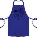 Bike Ride Cycling Cyclist Bicycle Road MTB Cotton Apron 100% Organic Royal Blue