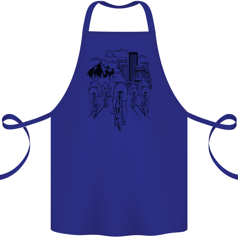 Bike Ride Cycling Cyclist Bicycle Road MTB Cotton Apron 100% Organic Royal Blue