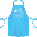 Bike Ride Cycling Cyclist Bicycle Road MTB Cotton Apron 100% Organic Turquoise