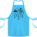 Bike Ride Cycling Cyclist Bicycle Road MTB Cotton Apron 100% Organic Turquoise