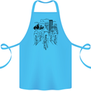 Bike Ride Cycling Cyclist Bicycle Road MTB Cotton Apron 100% Organic Turquoise