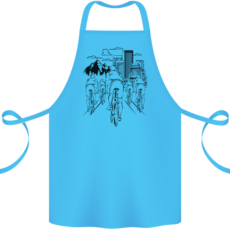 Bike Ride Cycling Cyclist Bicycle Road MTB Cotton Apron 100% Organic Turquoise