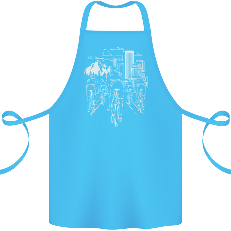 Bike Ride Cycling Cyclist Bicycle Road MTB Cotton Apron 100% Organic Turquoise