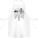 Bike Ride Cycling Cyclist Bicycle Road MTB Cotton Apron 100% Organic White