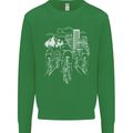 Bike Ride Cycling Cyclist Bicycle Road MTB Kids Sweatshirt Jumper Irish Green