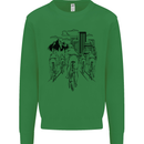 Bike Ride Cycling Cyclist Bicycle Road MTB Kids Sweatshirt Jumper Irish Green