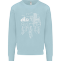 Bike Ride Cycling Cyclist Bicycle Road MTB Kids Sweatshirt Jumper Light Blue