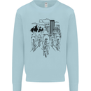 Bike Ride Cycling Cyclist Bicycle Road MTB Kids Sweatshirt Jumper Light Blue