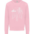 Bike Ride Cycling Cyclist Bicycle Road MTB Kids Sweatshirt Jumper Light Pink