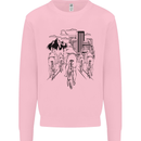 Bike Ride Cycling Cyclist Bicycle Road MTB Kids Sweatshirt Jumper Light Pink