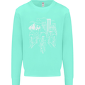 Bike Ride Cycling Cyclist Bicycle Road MTB Kids Sweatshirt Jumper Peppermint