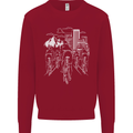 Bike Ride Cycling Cyclist Bicycle Road MTB Kids Sweatshirt Jumper Red