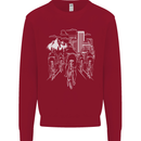 Bike Ride Cycling Cyclist Bicycle Road MTB Kids Sweatshirt Jumper Red