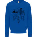 Bike Ride Cycling Cyclist Bicycle Road MTB Kids Sweatshirt Jumper Royal Blue