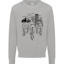 Bike Ride Cycling Cyclist Bicycle Road MTB Kids Sweatshirt Jumper Sports Grey