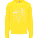 Bike Ride Cycling Cyclist Bicycle Road MTB Kids Sweatshirt Jumper Yellow