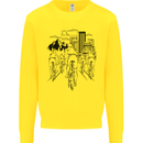 Bike Ride Cycling Cyclist Bicycle Road MTB Kids Sweatshirt Jumper Yellow