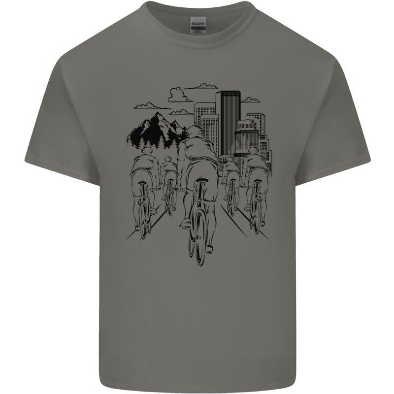 Bike Ride Cycling Cyclist Bicycle Road MTB Kids T-Shirt Childrens Charcoal