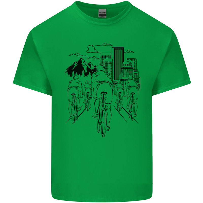 Bike Ride Cycling Cyclist Bicycle Road MTB Kids T-Shirt Childrens Irish Green