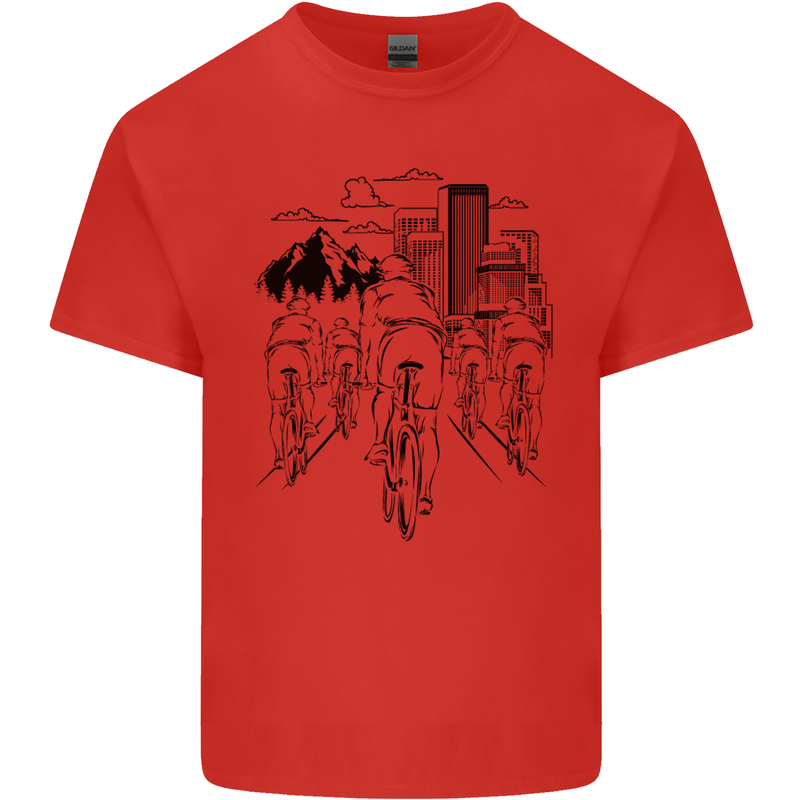 Bike Ride Cycling Cyclist Bicycle Road MTB Kids T-Shirt Childrens Red